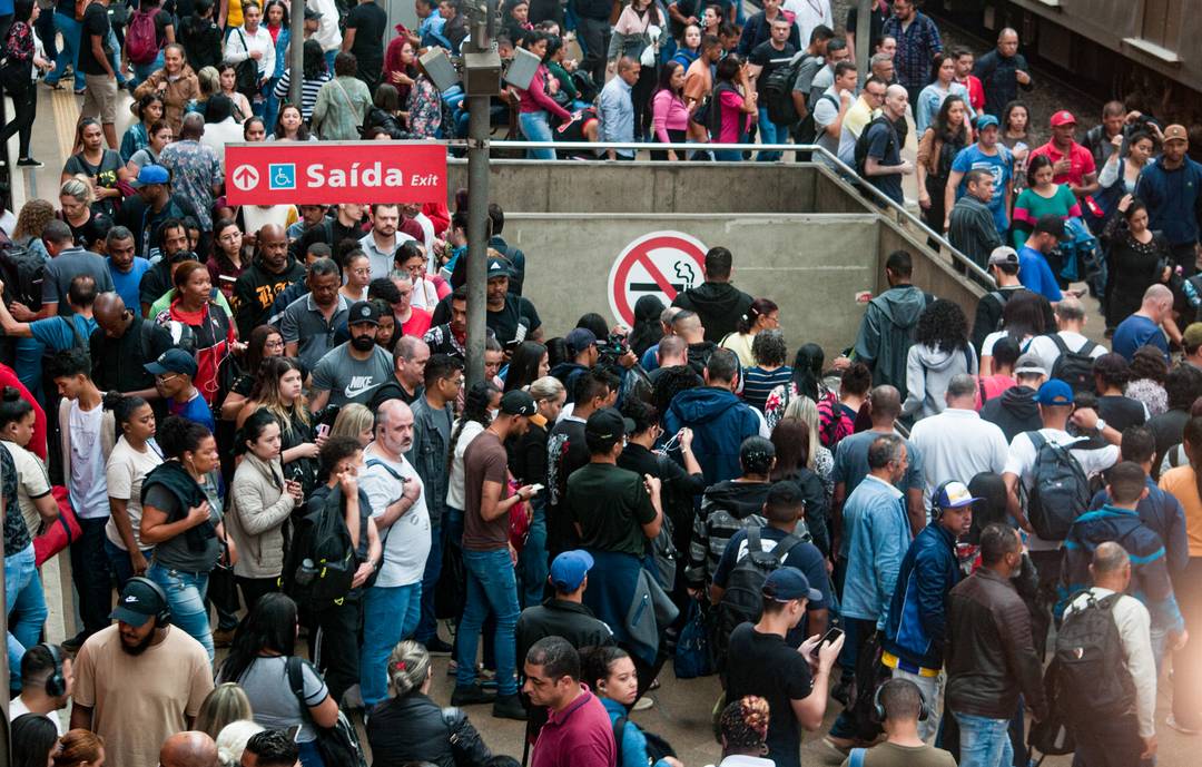 Movimento da estação Luz, da CPTM, nesta terça