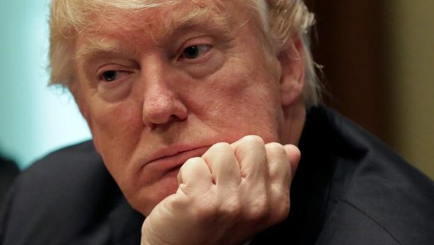 Presidente dos Estados Unidos, Donald Trump, durante reunião na Casa Branca (Foto: Yuri Gripas/Reuters)