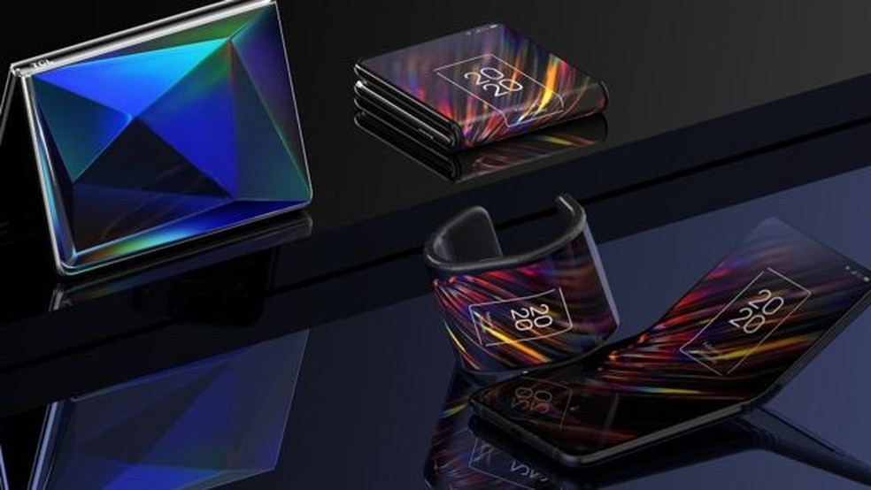 A chinesa TCL está apostando alto em dispositivos flexíveis — Foto: TCL/BBC