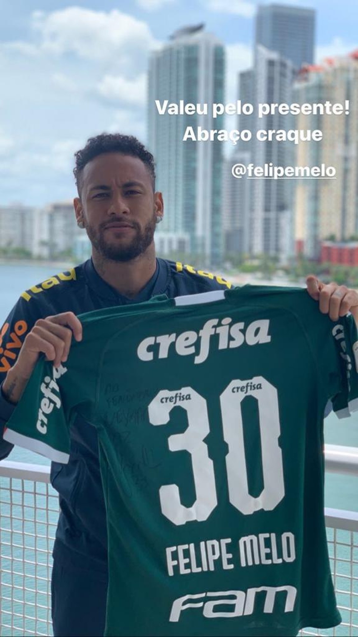 Neymar Com A Camiseta Do Palmeiras