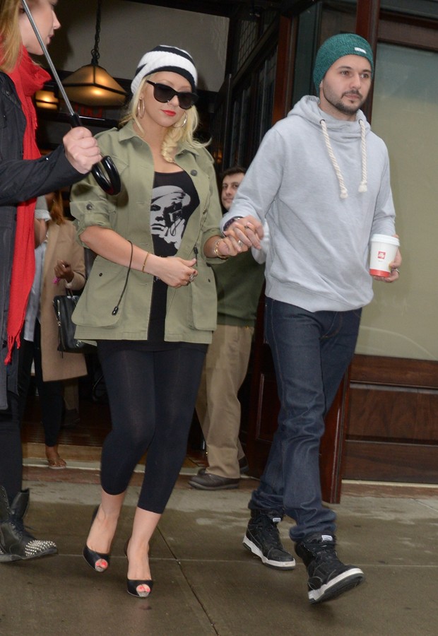 Christina Aguilera e o noivo, Matthew Rutler (Foto: AKM-GSI)