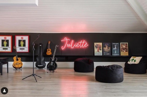 O estúdio de Juliette — Foto: Reprodução/Instagram