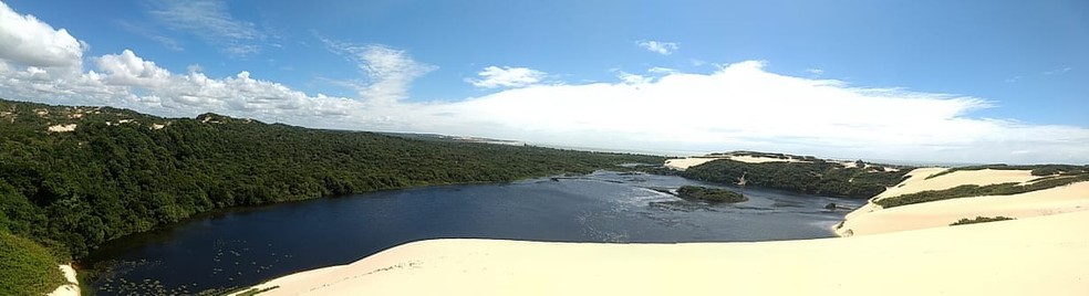 Lagoa de Genipabu: comerciantes acreditam que local voltará a ser ponto turístico — Foto: Tiego Costa