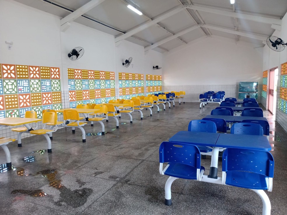 Refeitório da escola municipal de Teresina — Foto: Ilanna Serena/g1