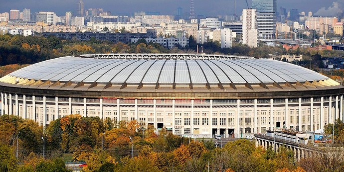 estádio de Luzhniki, onde será a partida do Lokomotiv (Foto: AFP)