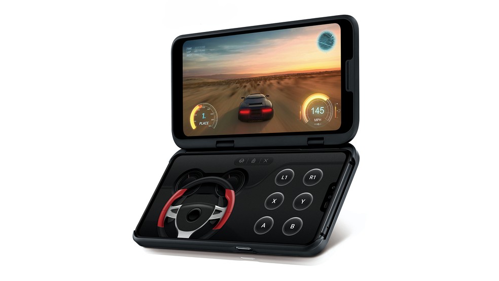 LG Dual Screen funciona como controle para alguns jogos de celular — Foto: Divulgação/LG