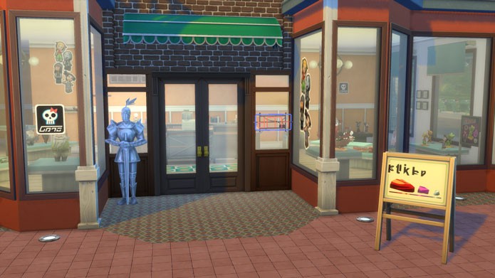Em The Sims 4: Ao Trabalho, capriche na entrada na sua loja para atrair novos clientes (Foto: Reprodução/Tais Carvalho)