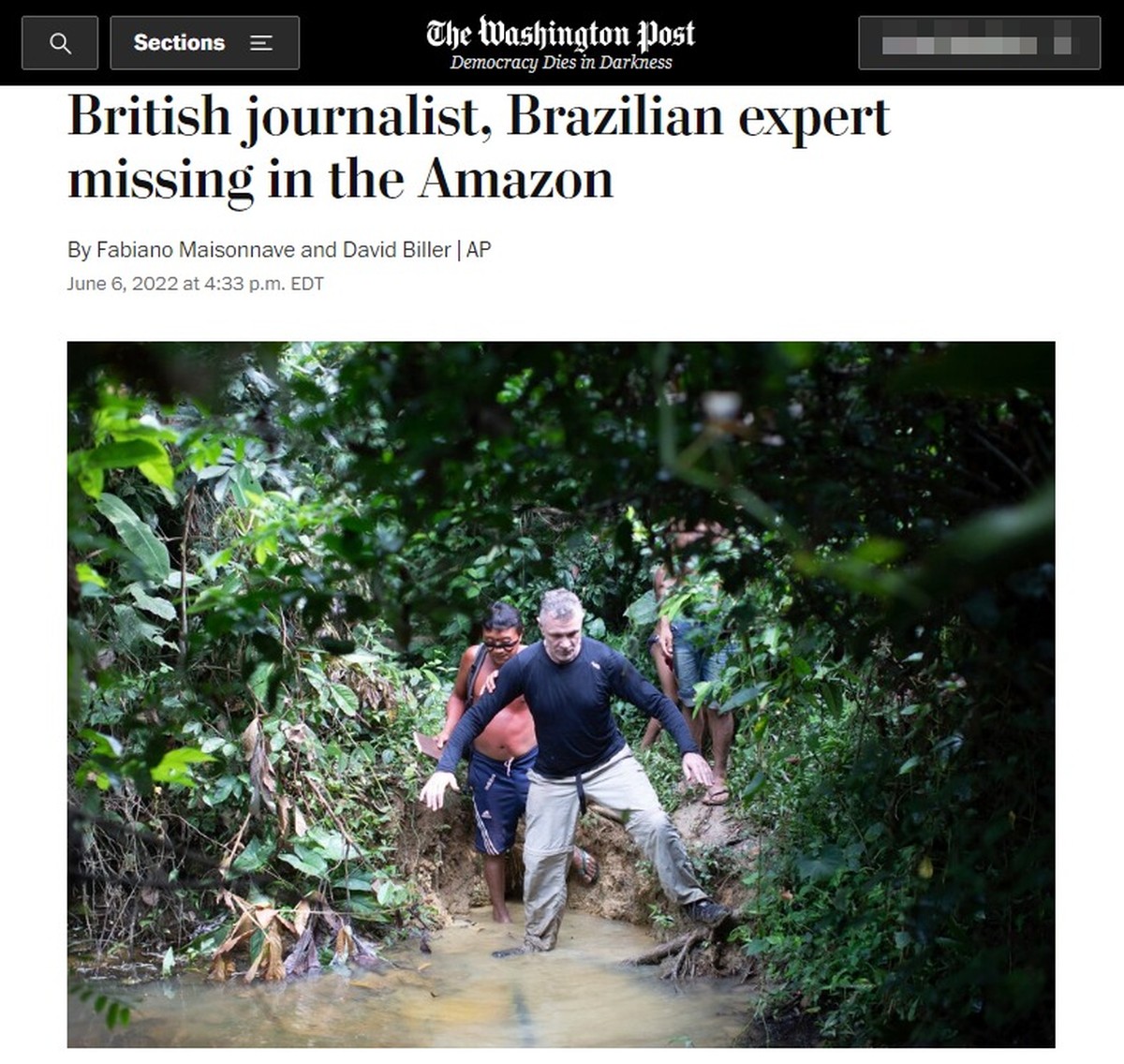 Desaparecimento de indigenista e jornalista ingl&ecirc;s na Amaz&ocirc;nia repercute na imprensa internacional