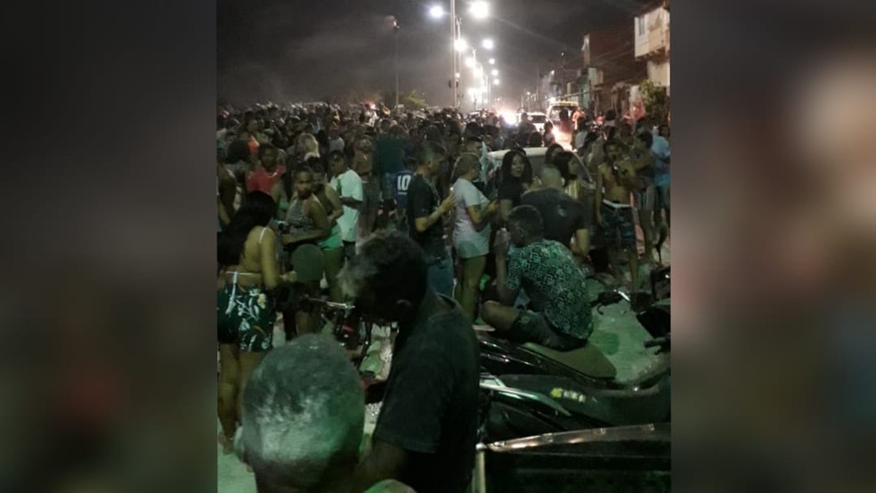 Não há informações se alguém foi autuado ou conduzido à delegacia após a festa na Vila do Mar, em Fortaleza. — Foto: PMCE/Divulgação