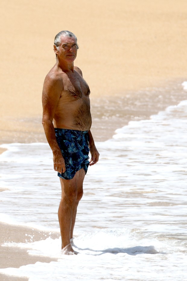 Pierce Brosnan saiu de Los Angeles, onde mora, e está fazendo isolamento social no Havaí (Foto: The Grosby Group)