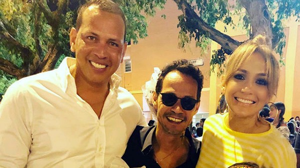 Jennifer Lopez, Alex Rodriguez e Marc Anthony (Foto: Instagram)