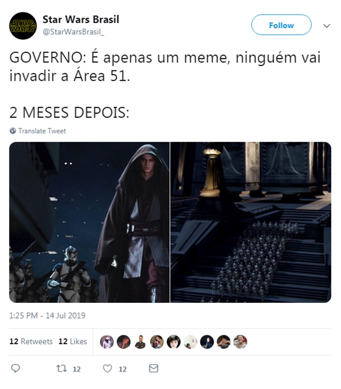 Até os fãs brasileiros de Star Wars aproveitaram para fazer piada (Foto: Reprodução/Twitter)