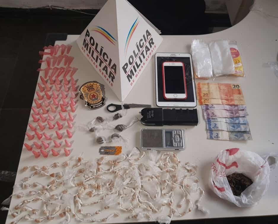 Trio é detido com cocaína, crack, maconha e outros materiais em Mar de Espanha
