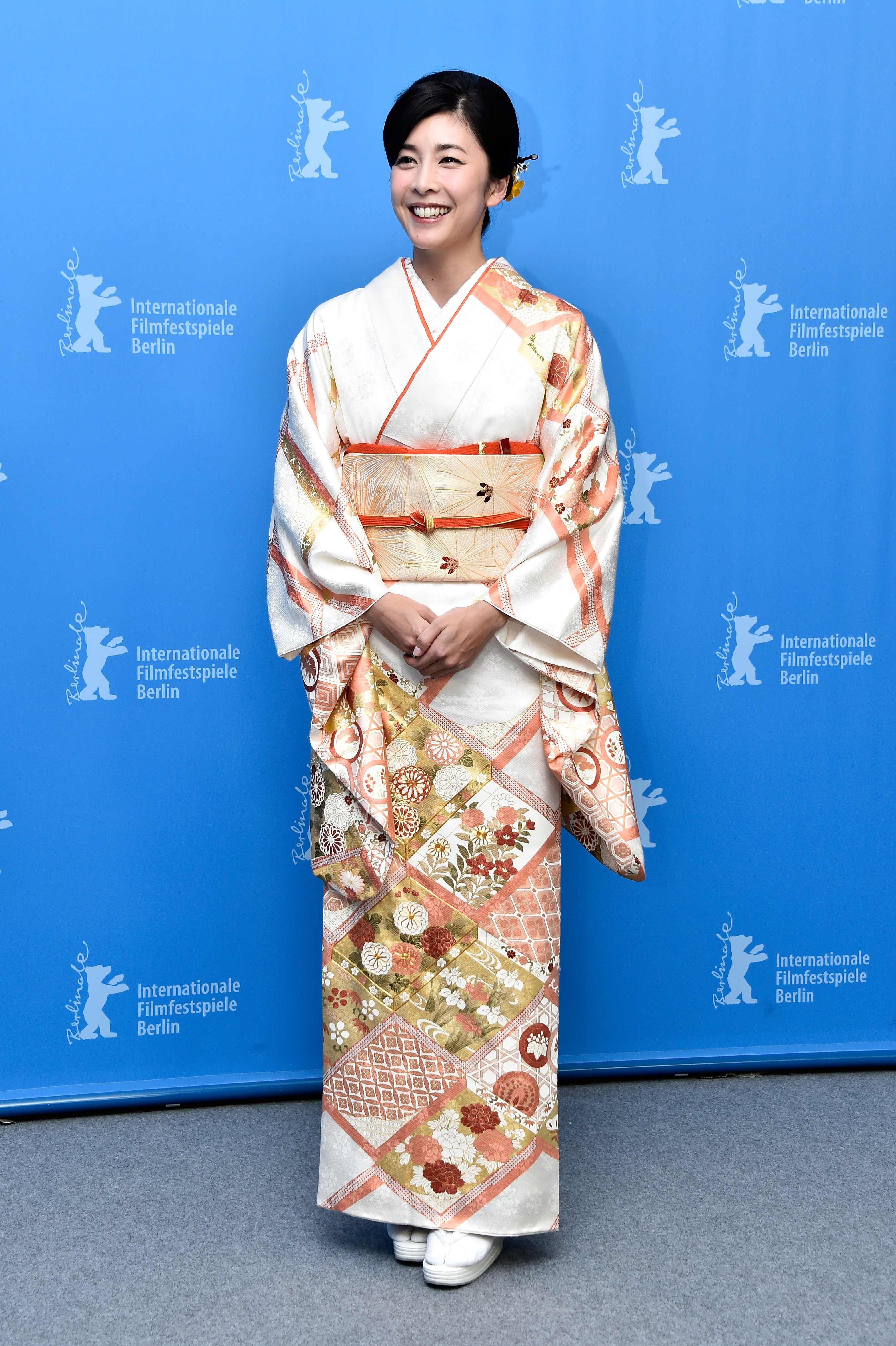 Yuko Takeushi no Festival de Berlim de 2016 quando estava divulgando Creepy (Foto: Getty Images)