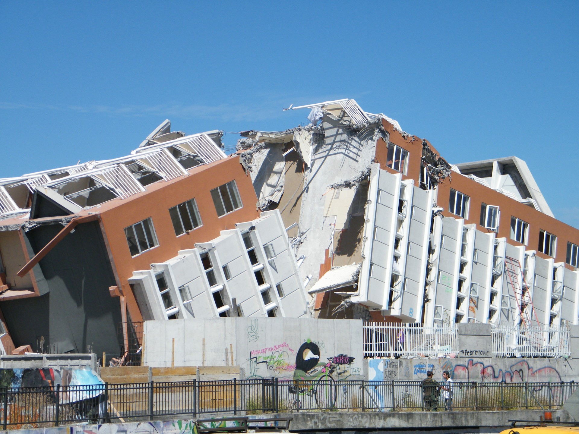 Imagem após o terremoto do Chile, em 2010 (Foto: Reprodução)