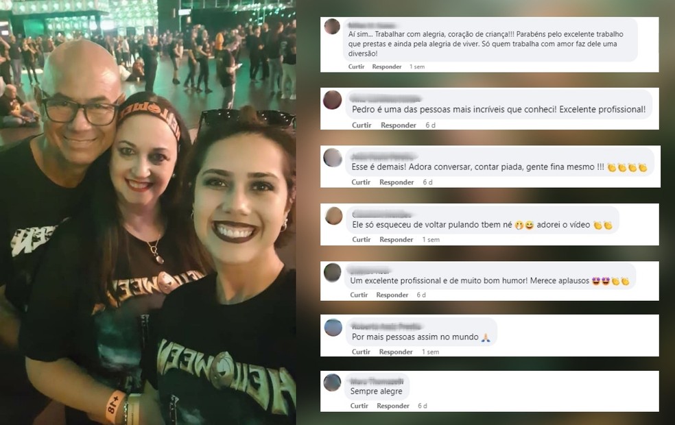 Carteiro de Piraju (SP) é flagrando pulando 'Amarelinha' e ganha elogios na web — Foto: Facebook/ Reprodução 