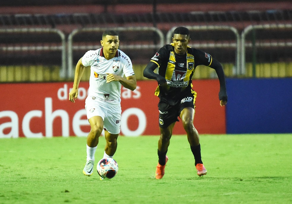 Lelê e André em Volta Redonda x Fluminense — Foto: André Durão