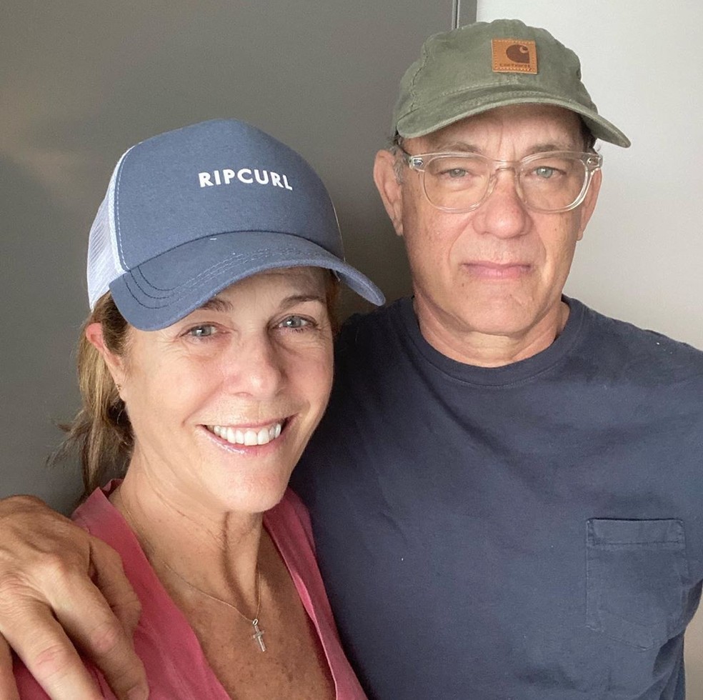 Tom Hanks e a mulher, Rita Wilson — Foto: Reprodução/Instagram