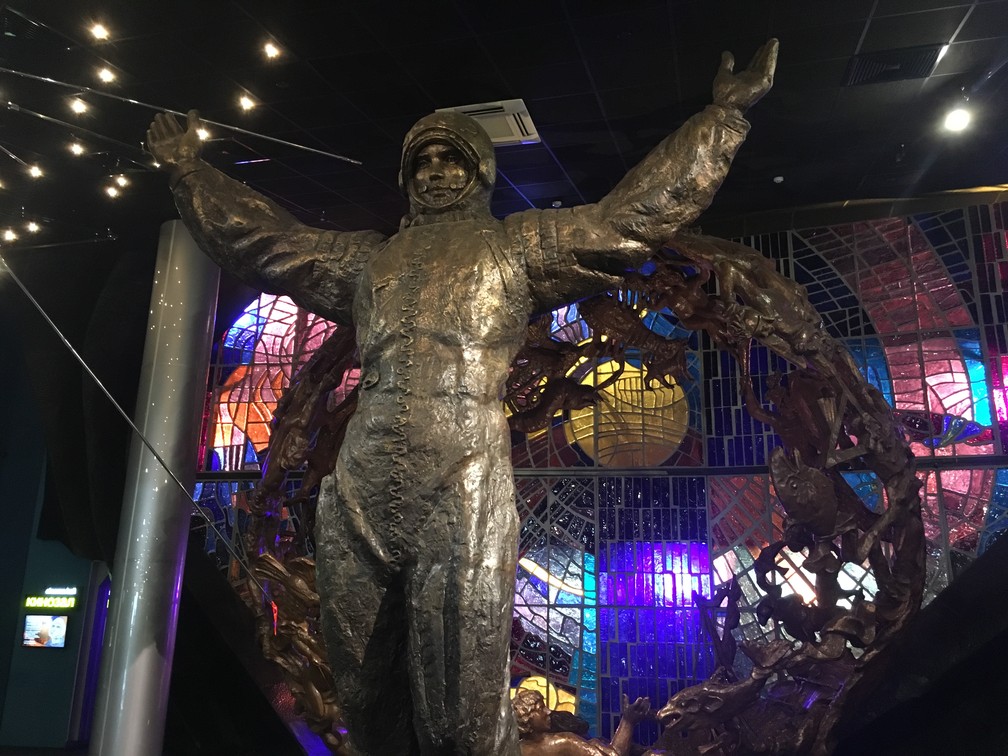 Yuri Gagarin, primeiro homem a viajar pelo espaço a bordo da nave Vostok-1 (Foto: G1/ Adriane Schultz)