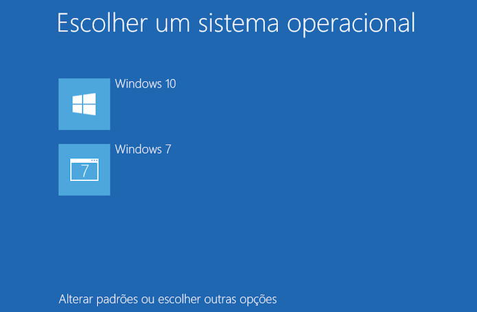Selecionando o Windows na inicialização do PC (Foto: Reprodução/Edivaldo Brito)