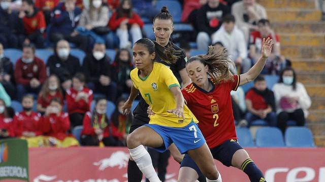 Chamada do AMISTOSO da SELEÇÃO FEMININA DE FUTEBOL na Globo - Brasil x  Espanha (07/04/2022) 