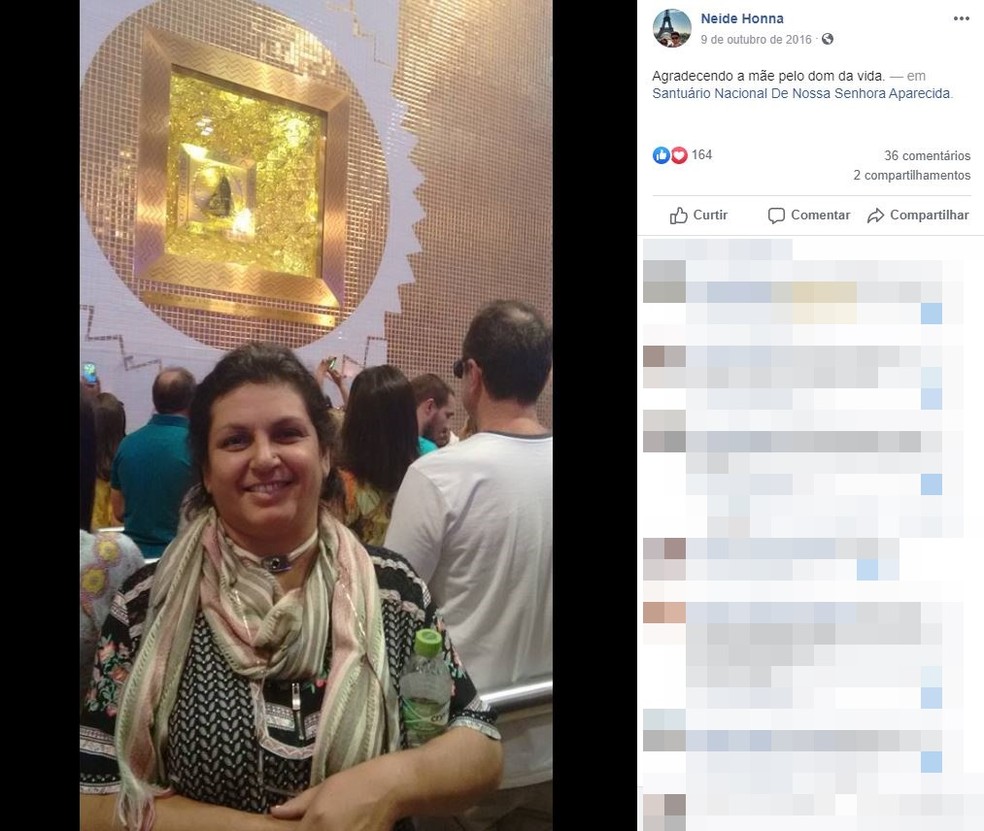 Neide Cristina Honna morreu em acidente entre Avaré e Cerqueira César (SP) — Foto: Reprodução/Facebook