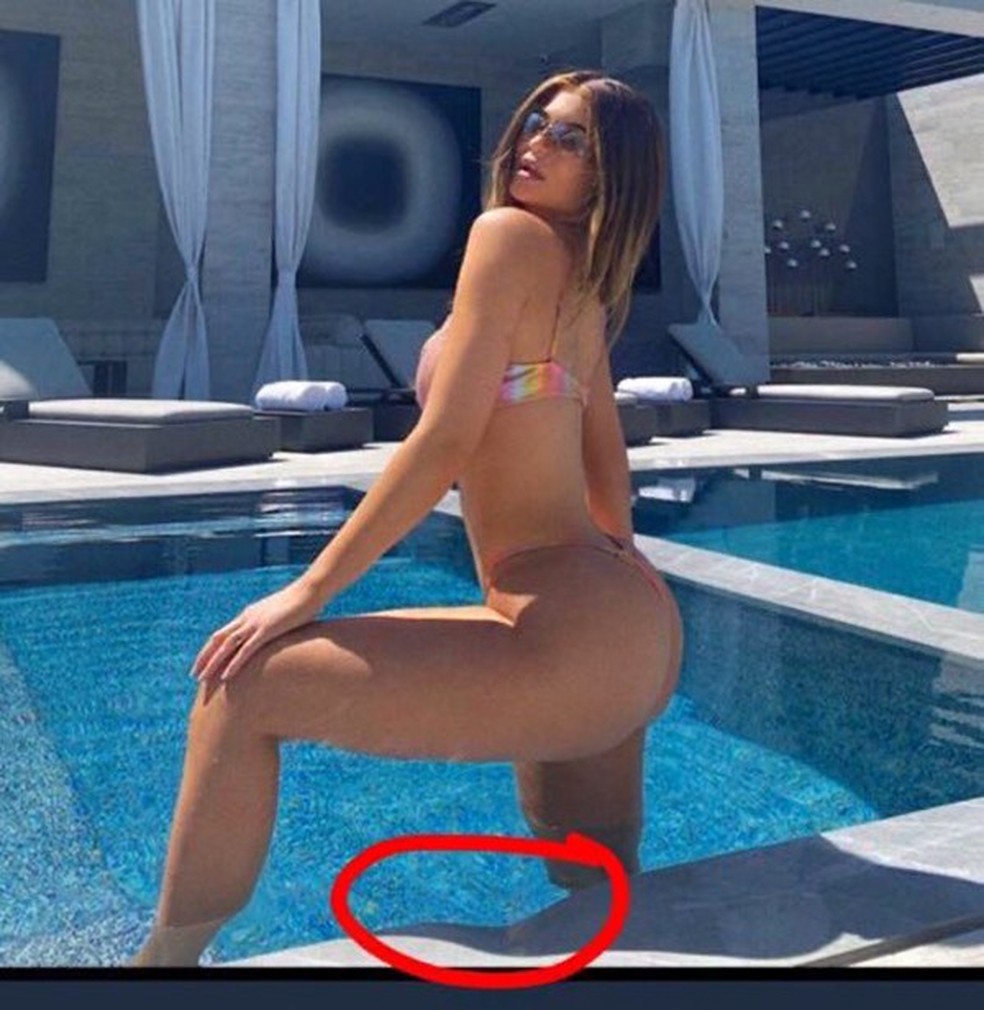 Fãs de Kylie Jenner percebem erro de Photoshop — Foto: Reprodução/Twitter