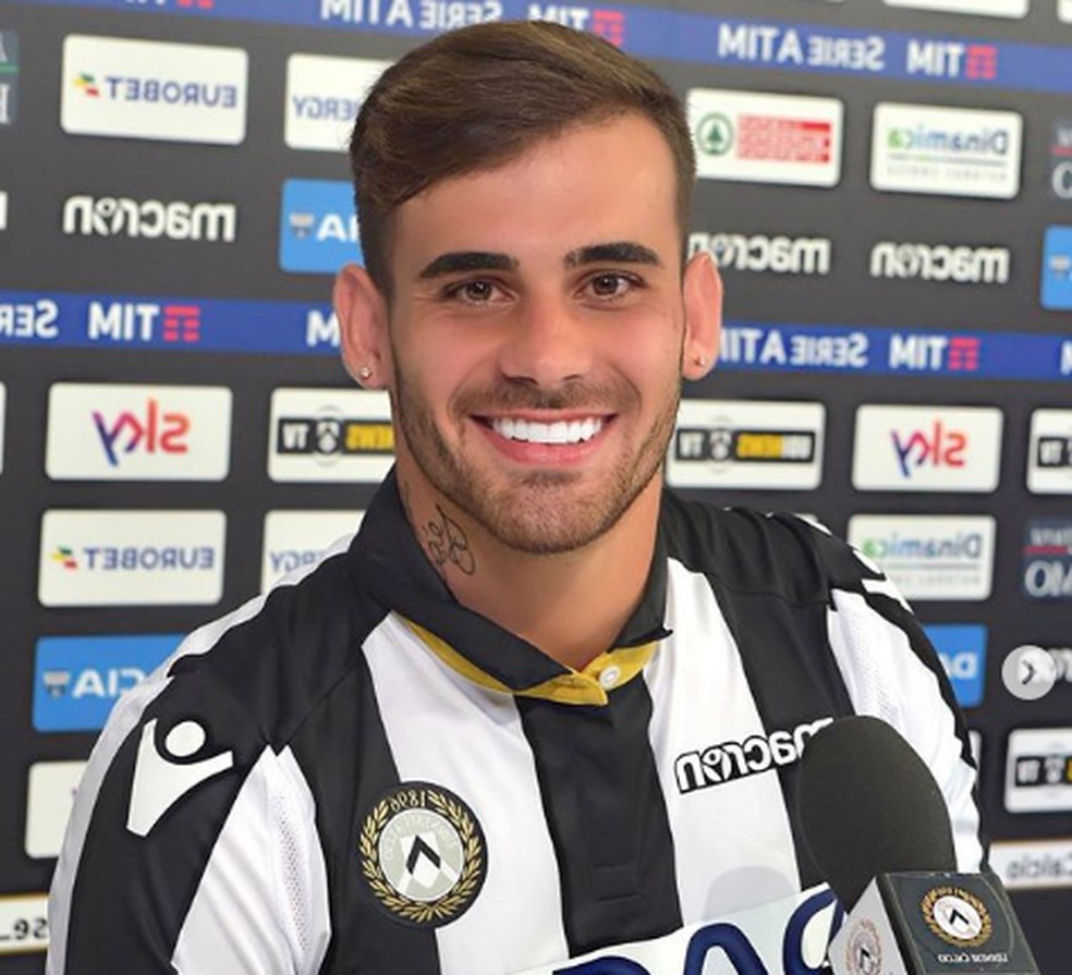 Felipe Vizeu, atacante da Udinese — Foto: Reprodução 