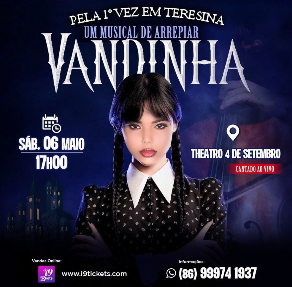 Musical Wandinha, no Teatro 4 de Setembro — Foto: Divulgação