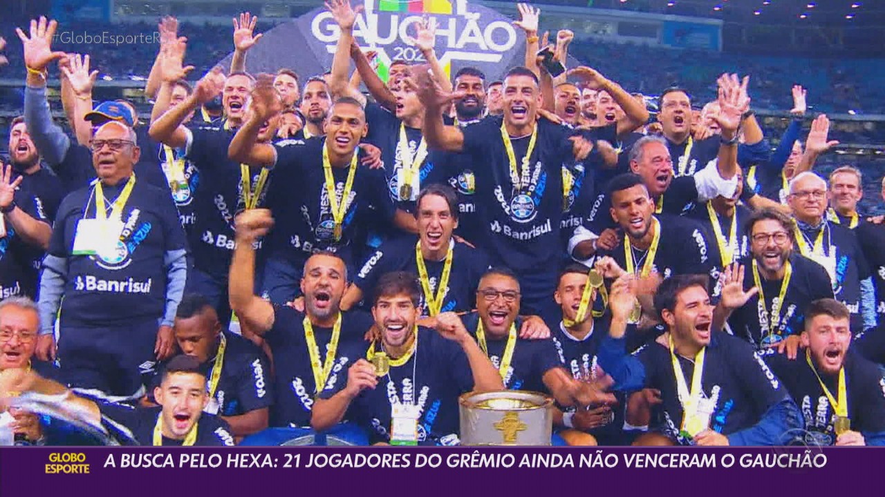 A busca pelo hexa: 21 jogadores do Grêmio ainda não venceram o Gauchão