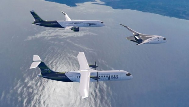 A Airbus está explorando o uso de hidrogênio como combustível em seu projeto ZEROe (Foto: AIRBUS)