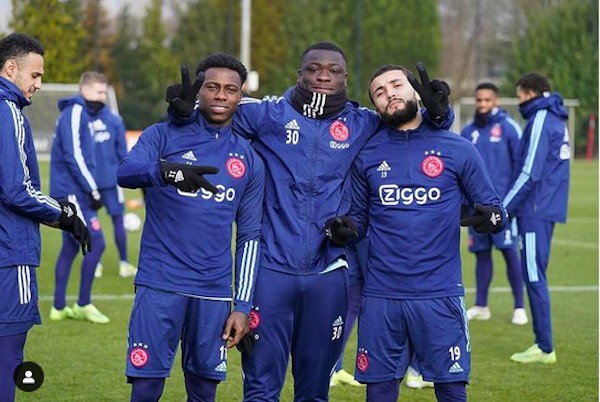 Brian Brobbey em treino do Ajax (Foto: Instagram)