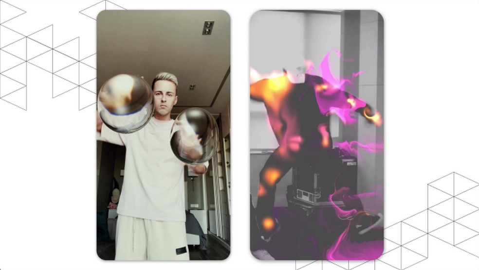 Recurso de tracking expandem possibilidades de criação de efeitos de realidade aumentada para Instagram — Foto: Divulgação/Facebook