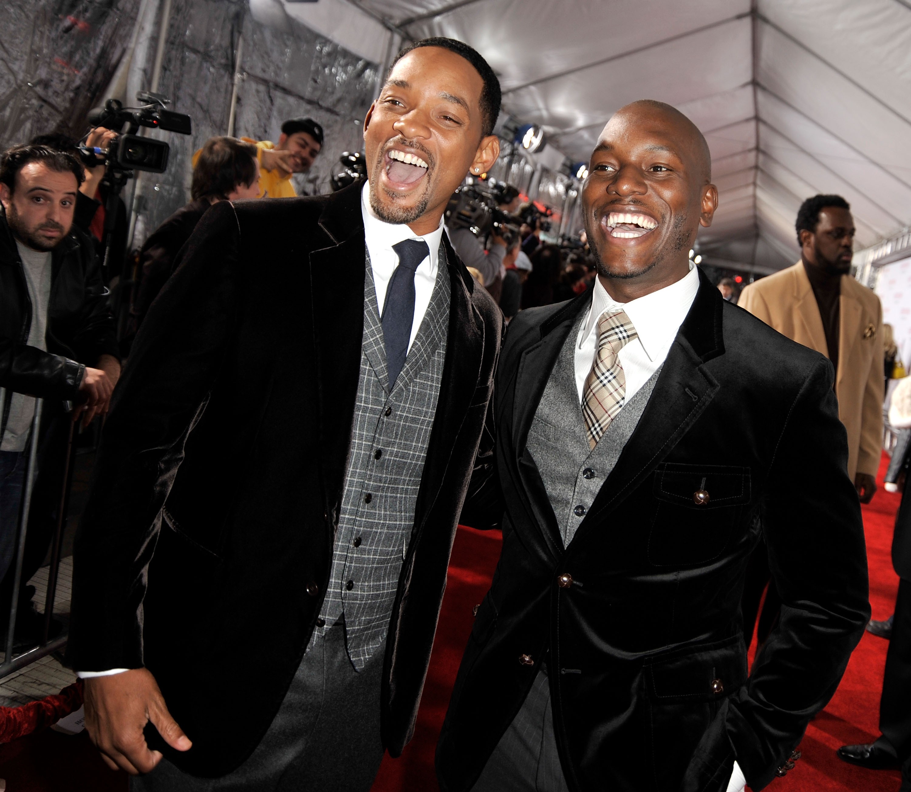 Os atores Tyrese Gibson e Will Smith (Foto: Getty Images)