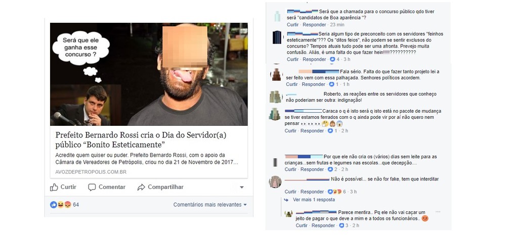 Lei em Petrópolis, RJ, gerou memes e indignação nas redes sociais (Foto: Reprodução/Facebook)