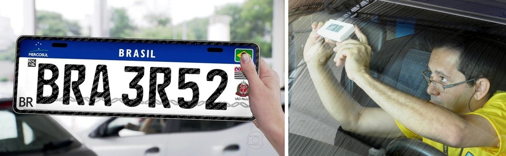 Placa do Mercosul incluirá chip prometido para veículos desde 2012 (Foto: Denatran/Divulgação/Arquivo)