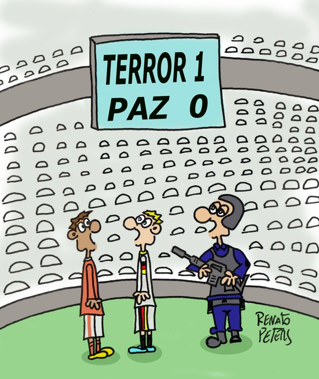 Placar adverso...