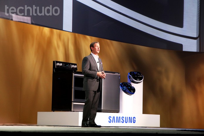 Nova linha de eletrodomésticos da Samsung (Foto: Fabrício Vitorino / TechTudo)