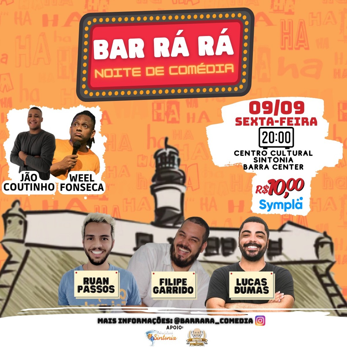 Show de stand up comedy Bar Rá Rá acontece no dia 9/9 | Tá Rolando ...