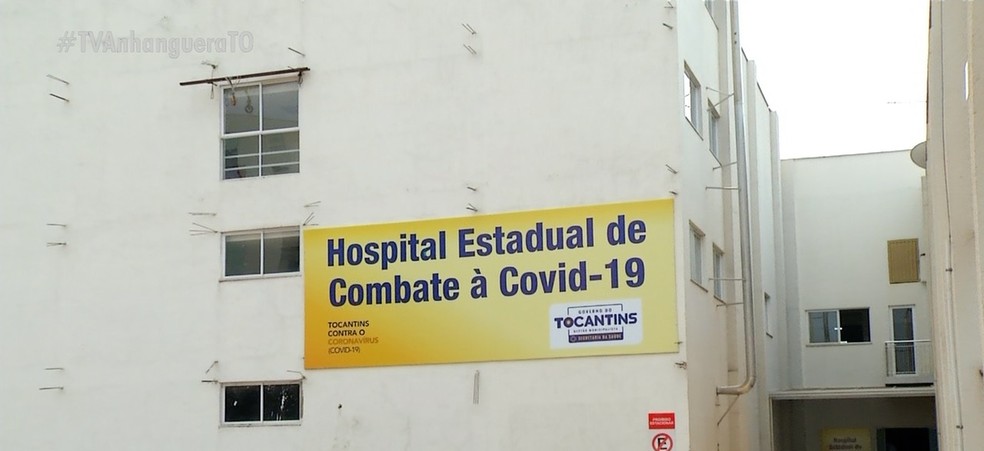 Hospital Estadual de Combate à Covid do Tocantins - hospital de campanha Palmas — Foto: Reprodução/TV Anhanguera