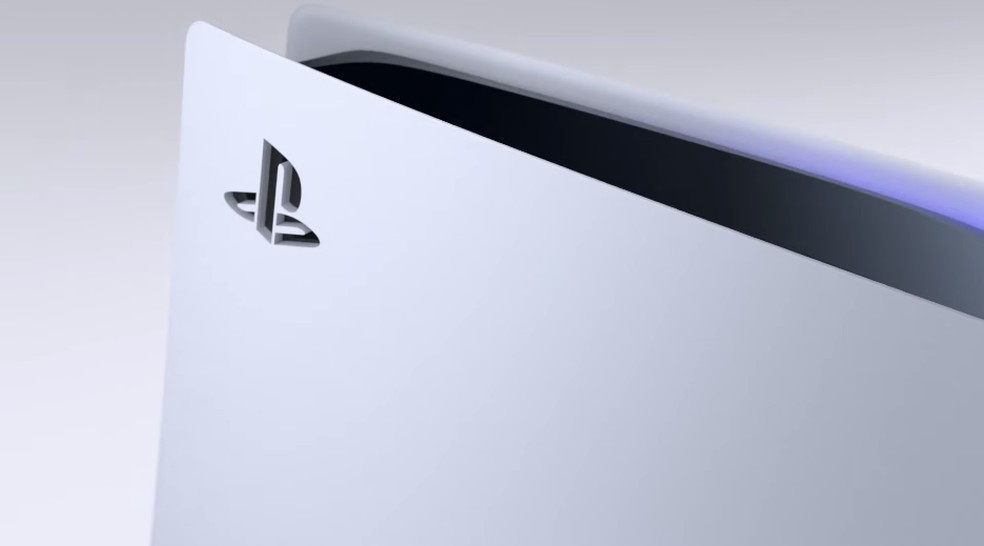 Detalhe do design do PS5, revelado em evento da Sony — Foto: Reprodução/Sony