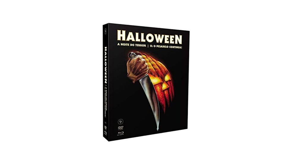 Box de Halloween com os filmes “Halloween: A Noite do Terror” (1978) e “Halloween II: O Pesadelo continua” (Foto: Reprodução/Amazon)