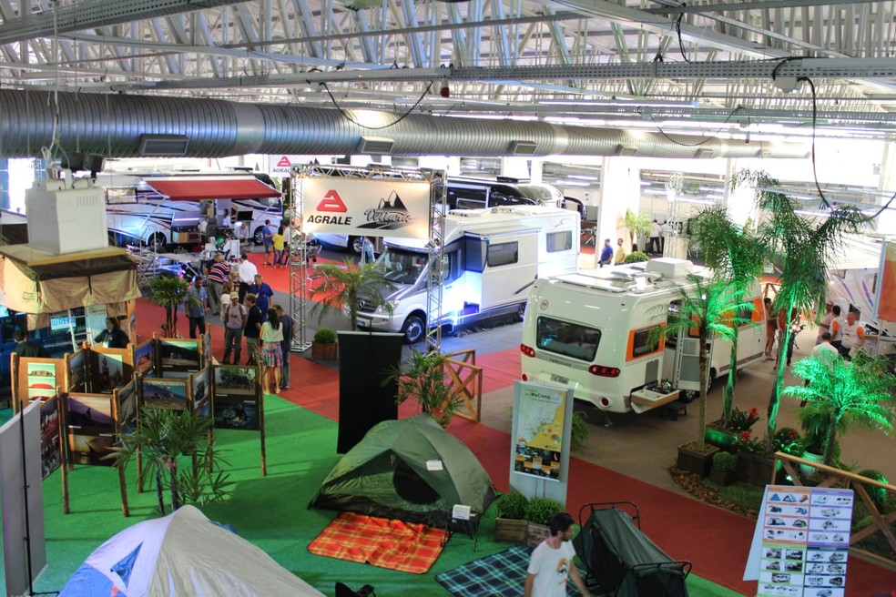 Feira reúne artigos de campismo e caravanismo — Foto: Preview Expo Motorhome/Divulgação