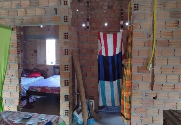 Pauxis também recebeu ajuda para completar a construção da casa em que vivia com a família no interior do Maranhão (Foto: CÉZAR PAUXIS)