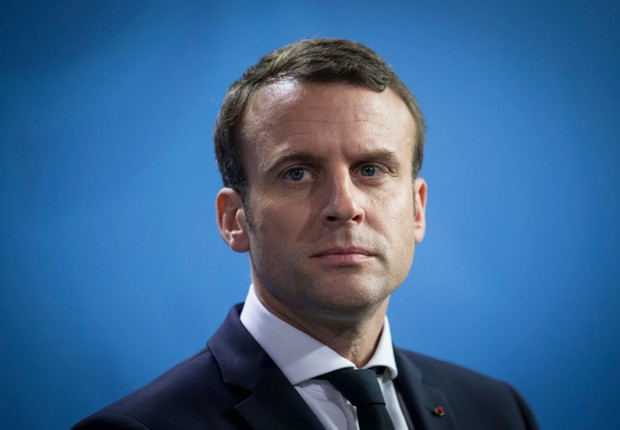 O presidente francês Emmanuel Macron em visita à Alemanha (Foto: Axel Schmidt/Getty Images)