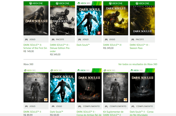 Dark Souls: localize a versão de Xbox 360 na loja (Foto: Reprodução/Victor Teixeira)
