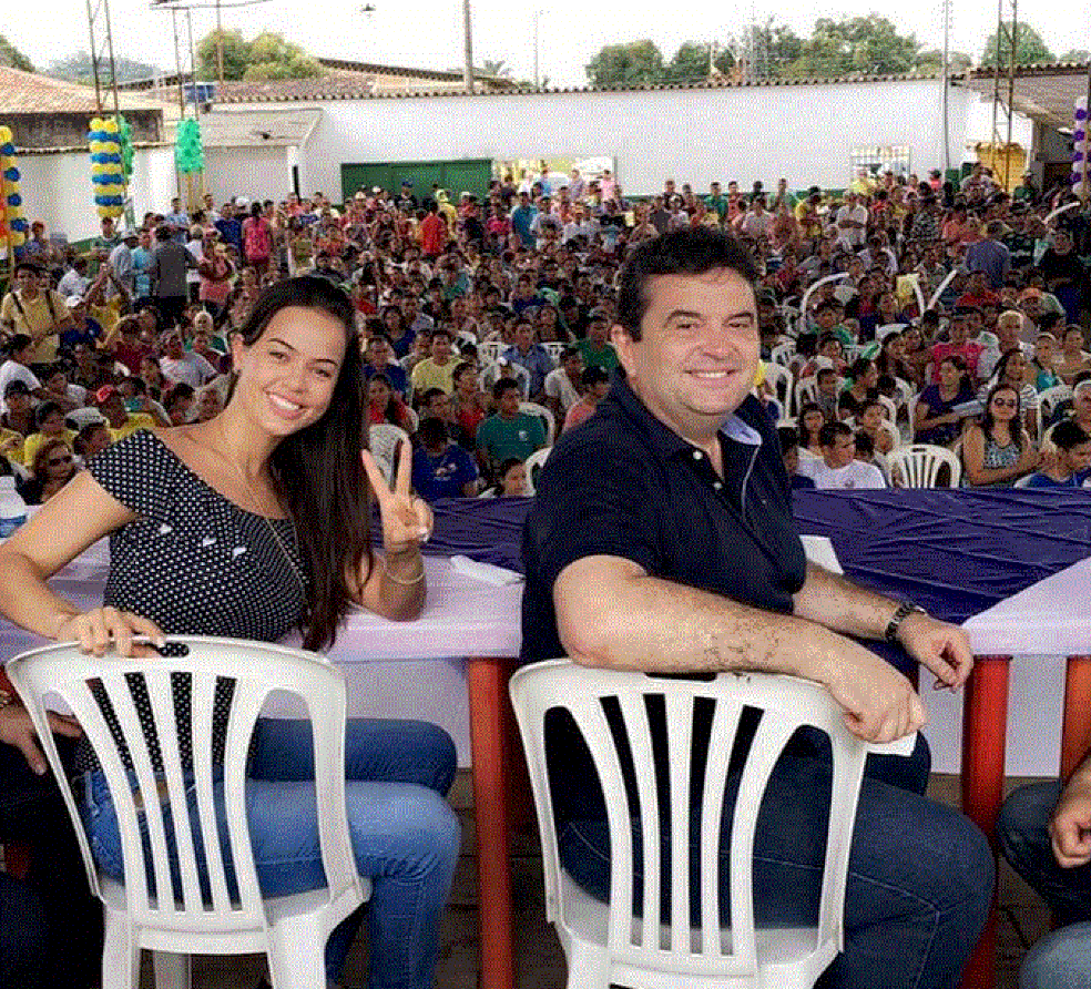 Ex-governador José de Anchieta ao lado da ex-mulher e atual deputada federal Shéridan Oliveira (Foto: Reprodução/Instagram/@deputadosheridan)