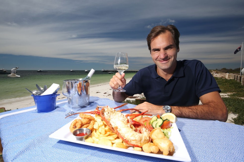 Roger Federer durante viagem para Austrália, em 2019 — Foto: Paul Kane/Getty Images