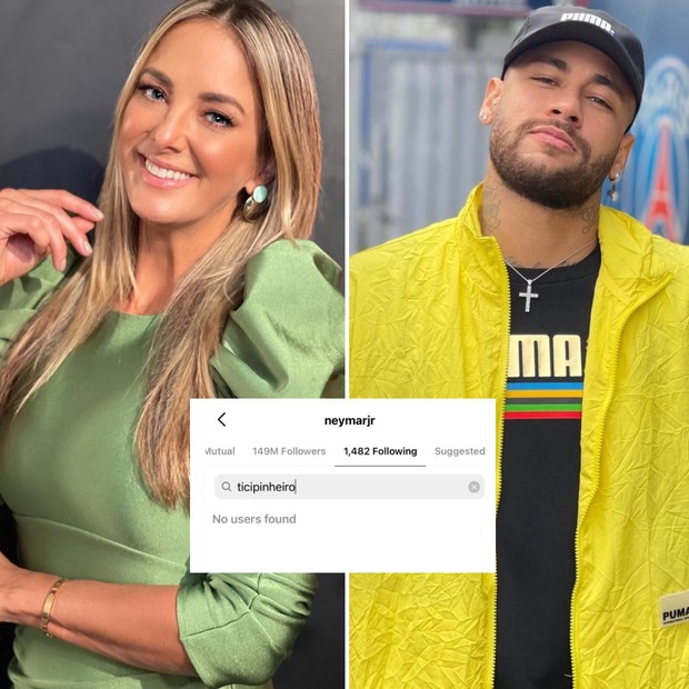 Neymar dá unfollow em Ticiane Pinheiro após comentário sobre namoro de Enzo e Bruna Marquezine (Foto: Reprodução)