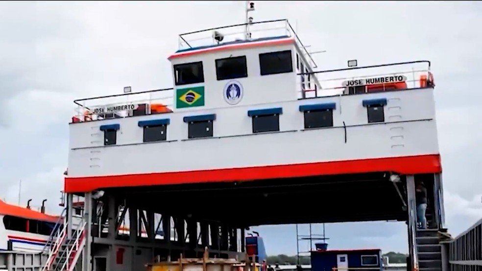 Ferryboat trazido do Pará para o Maranhão passa por vistoria da  Capitania dos Portos e do Ministério Público Federal e Estadual — Foto: Reprodução/TV Mirante